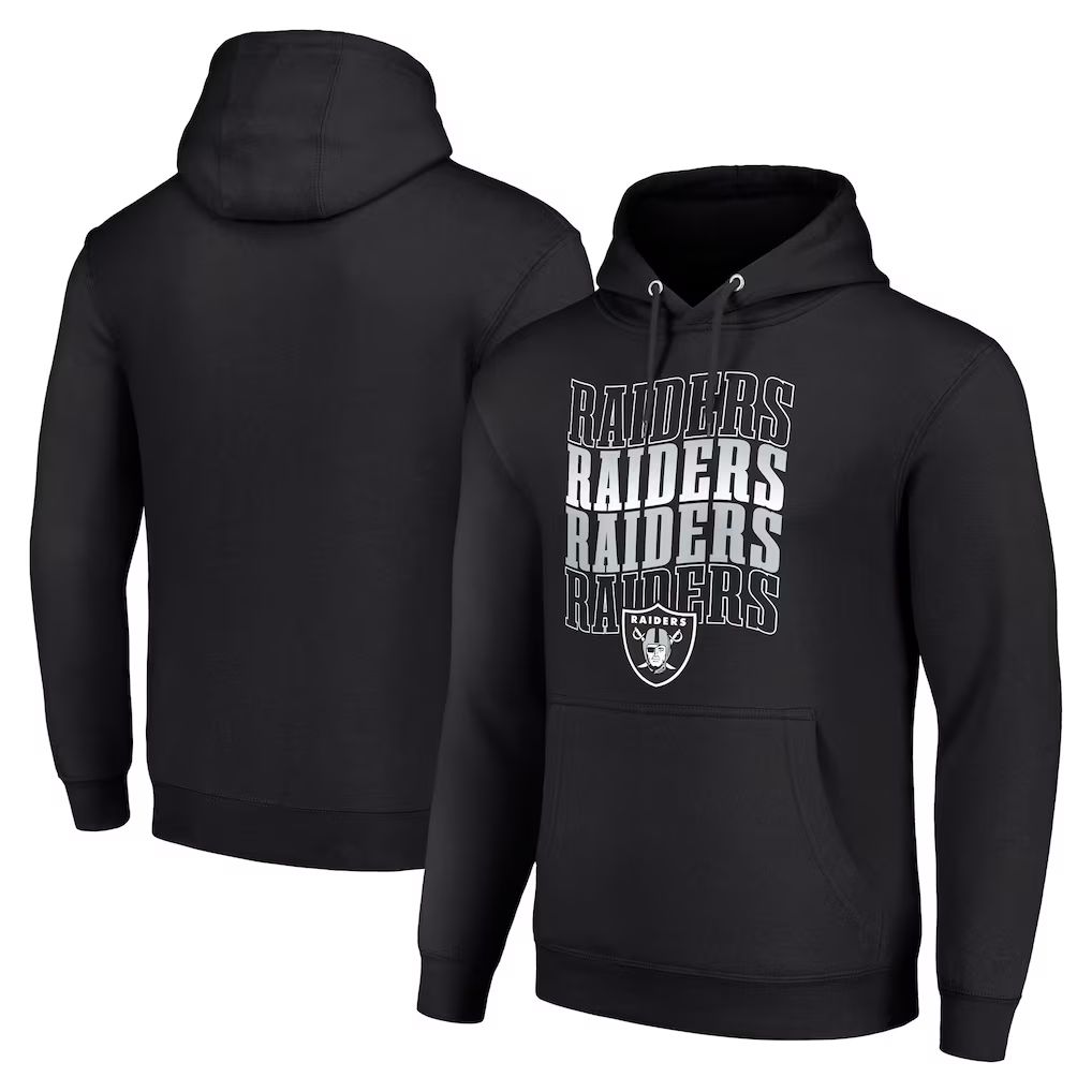 Men 2026 NFL Oakland Raiders black Hoodie hooded style 02